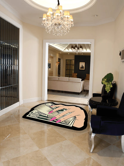 2024 New Creative USD 3D Funny Design! New USD Bill Mat, Gift Decoration, Creative Living Room Carpet Bedroom Bedside Mat Entrance Door Mat Anti-Skid and Dirty-Resistant, New Arrival with Multiple Patterns ,Room Decor