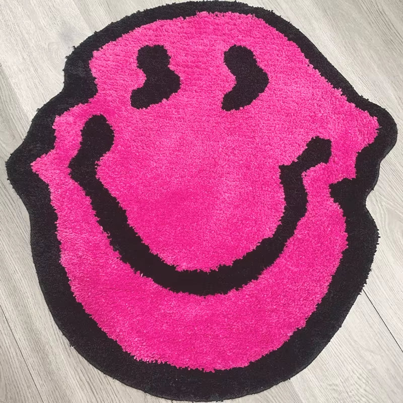 Twisted Smiling Plush Carpet Rug Purely Handmade Soft Suitable for Room Decor Fluffy Carpets Bedroom Bathroom