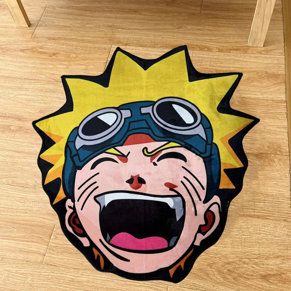 Naruto Uzumaki Laugh Irregular Area Manga Anime Rugs Bedroom Home Deco Door Floor Anti-Slip Bedside Kids Birthday Gift