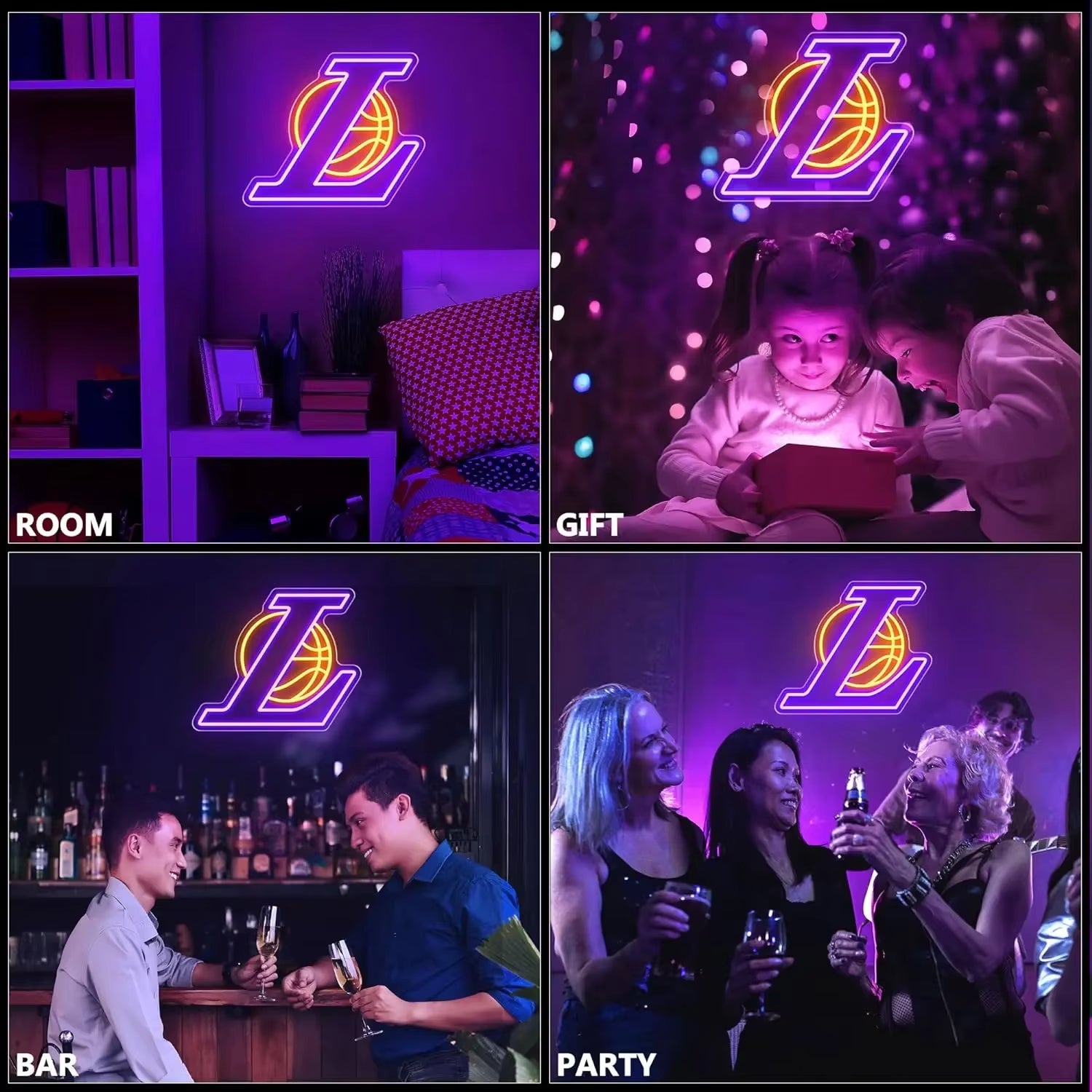 Basketball Neon Sign,Led Neon Light, Dimmable LED Neon Signs for Wall Decor, Powered by USB Neon Sign for Room Bedroom