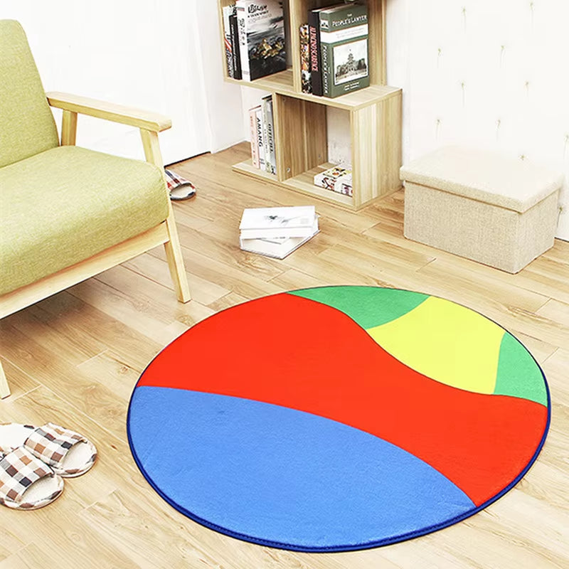 Ultra Soft Indoor Modern Area Rugs round Football Basketball Pattern Pad Computer Chair Mat Carpet Rug Home Decor for Bedroom