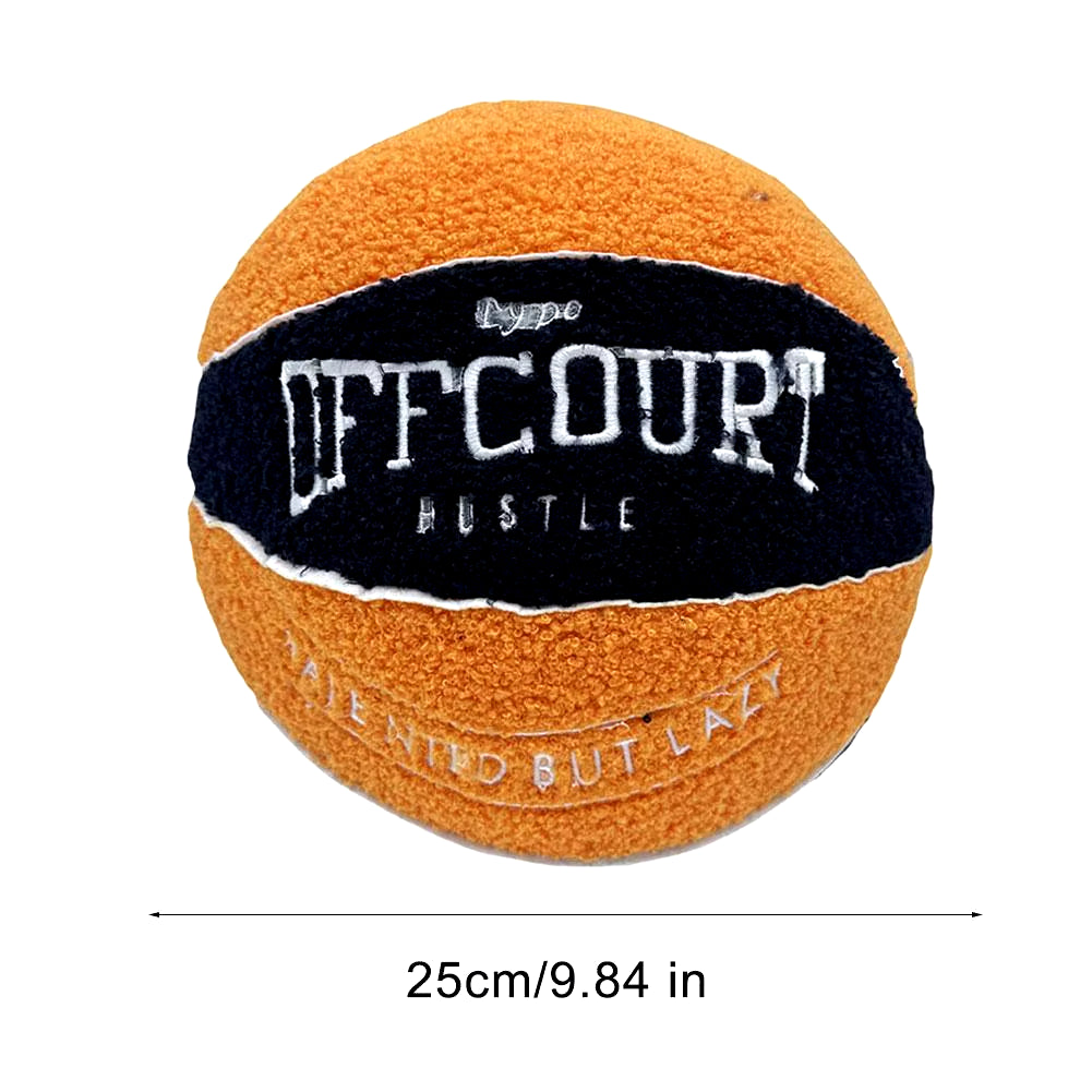 1Pc Basketball Throw Pillow Plush Toy Creative Offcourt Basketball Pillow Gift for Basketball Fans Home Bedroom Ball Doll Pillow