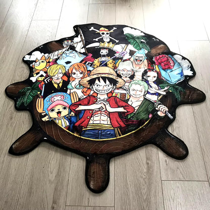 Custom Rugs One Piece Rudder Design Anime Room Decorative Carpets Kitchen Bathroom Livngroom Floor Non-Slip Mats Children'S Toys