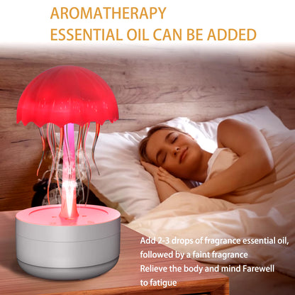 Cute Jellyfish LED Night Light Rechargeable Voice Control Dancing Legs RGB Bedside Lamp Table Lamp Bluetooth Speaker Humidifier