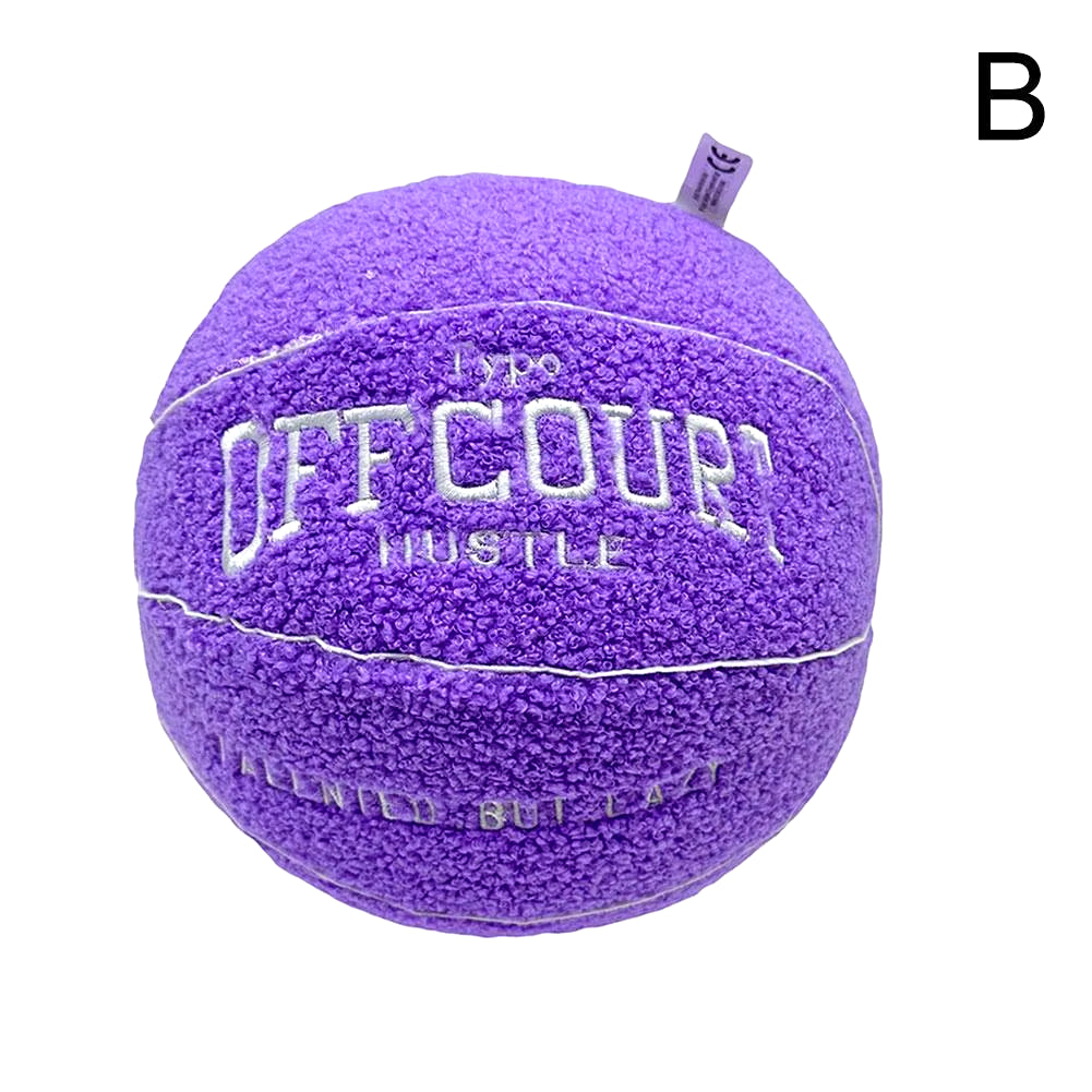 1Pc Basketball Throw Pillow Plush Toy Creative Offcourt Basketball Pillow Gift for Basketball Fans Home Bedroom Ball Doll Pillow