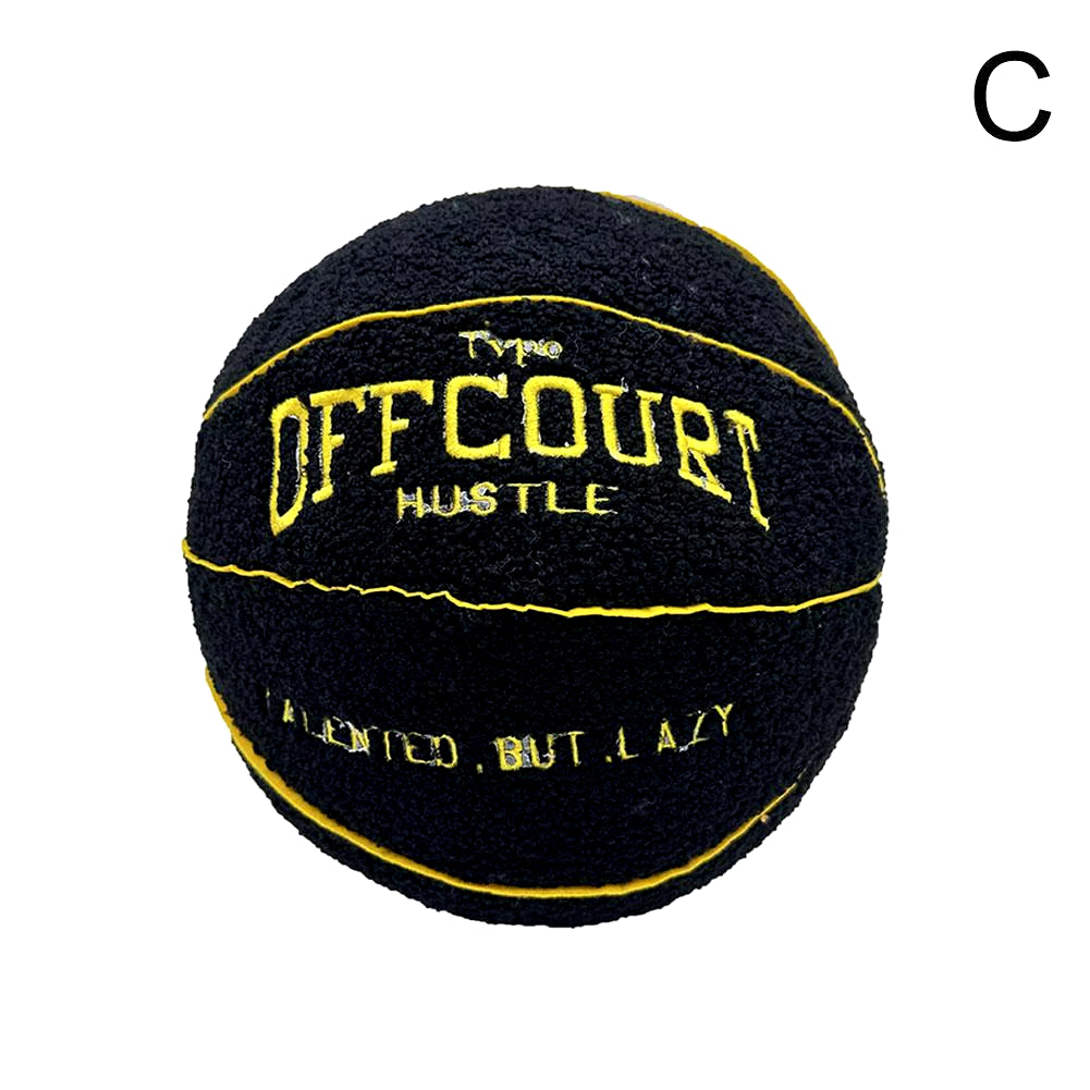 1Pc Basketball Throw Pillow Plush Toy Creative Offcourt Basketball Pillow Gift for Basketball Fans Home Bedroom Ball Doll Pillow