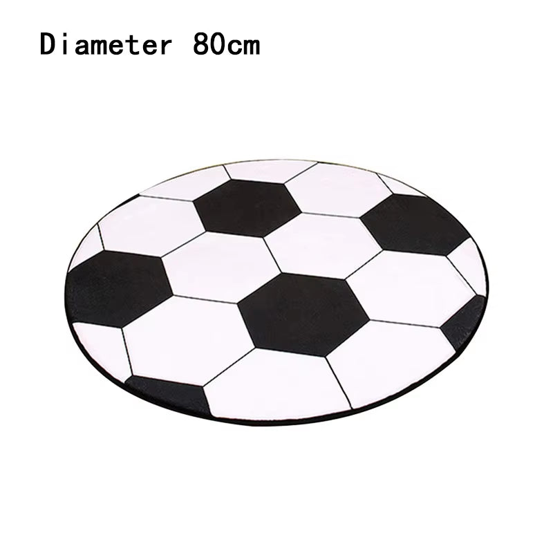 Ultra Soft Indoor Modern Area Rugs round Football Basketball Pattern Pad Computer Chair Mat Carpet Rug Home Decor for Bedroom