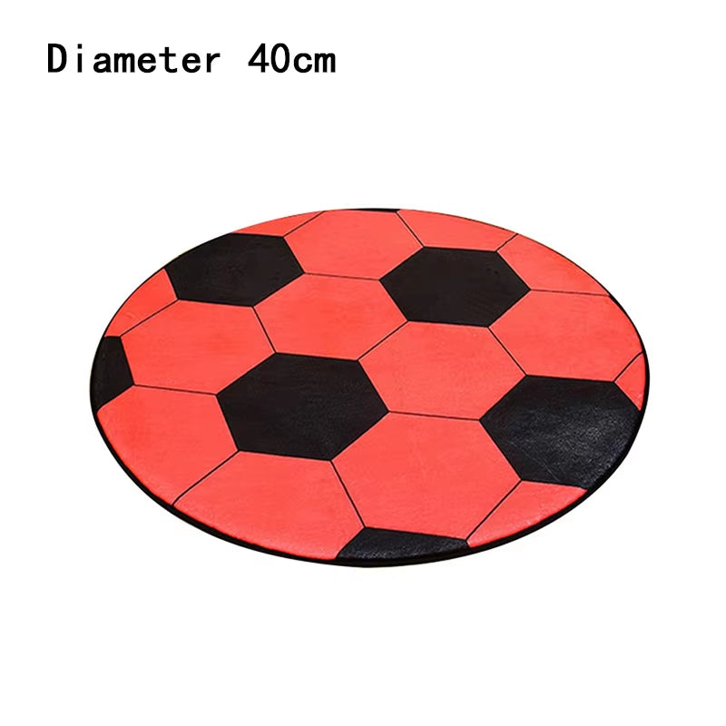 Ultra Soft Indoor Modern Area Rugs round Football Basketball Pattern Pad Computer Chair Mat Carpet Rug Home Decor for Bedroom