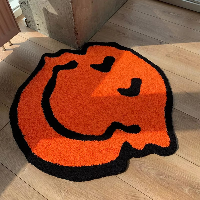 Twisted Smiling Plush Carpet Rug Purely Handmade Soft Suitable for Room Decor Fluffy Carpets Bedroom Bathroom