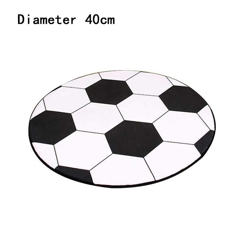 Ultra Soft Indoor Modern Area Rugs round Football Basketball Pattern Pad Computer Chair Mat Carpet Rug Home Decor for Bedroom