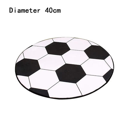 Ultra Soft Indoor Modern Area Rugs round Football Basketball Pattern Pad Computer Chair Mat Carpet Rug Home Decor for Bedroom