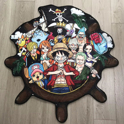 Custom Rugs One Piece Rudder Design Anime Room Decorative Carpets Kitchen Bathroom Livngroom Floor Non-Slip Mats Children'S Toys