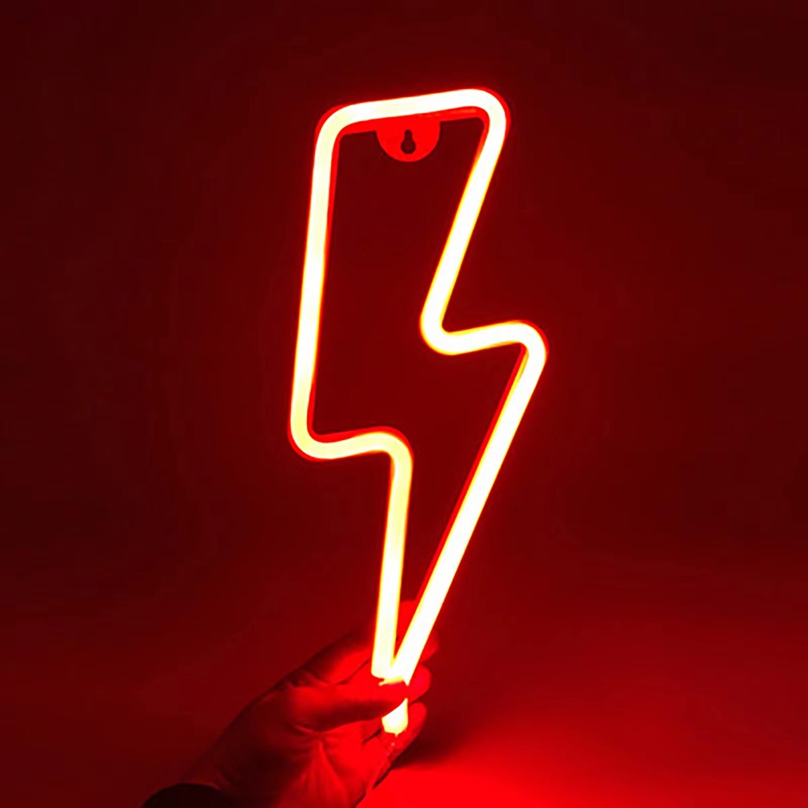 Led Neon Light Lightning Shaped Neon Sign for Room Home Party Wedding Wall Decoration Xmas Gift Neon Lamp Hanging Night Light