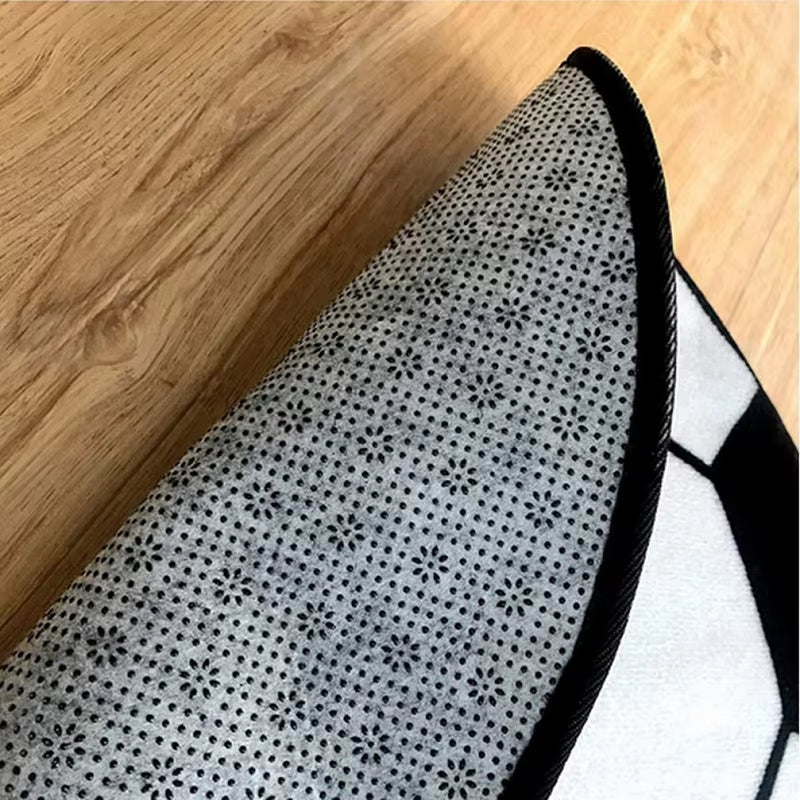 Ultra Soft Indoor Modern Area Rugs round Football Basketball Pattern Pad Computer Chair Mat Carpet Rug Home Decor for Bedroom