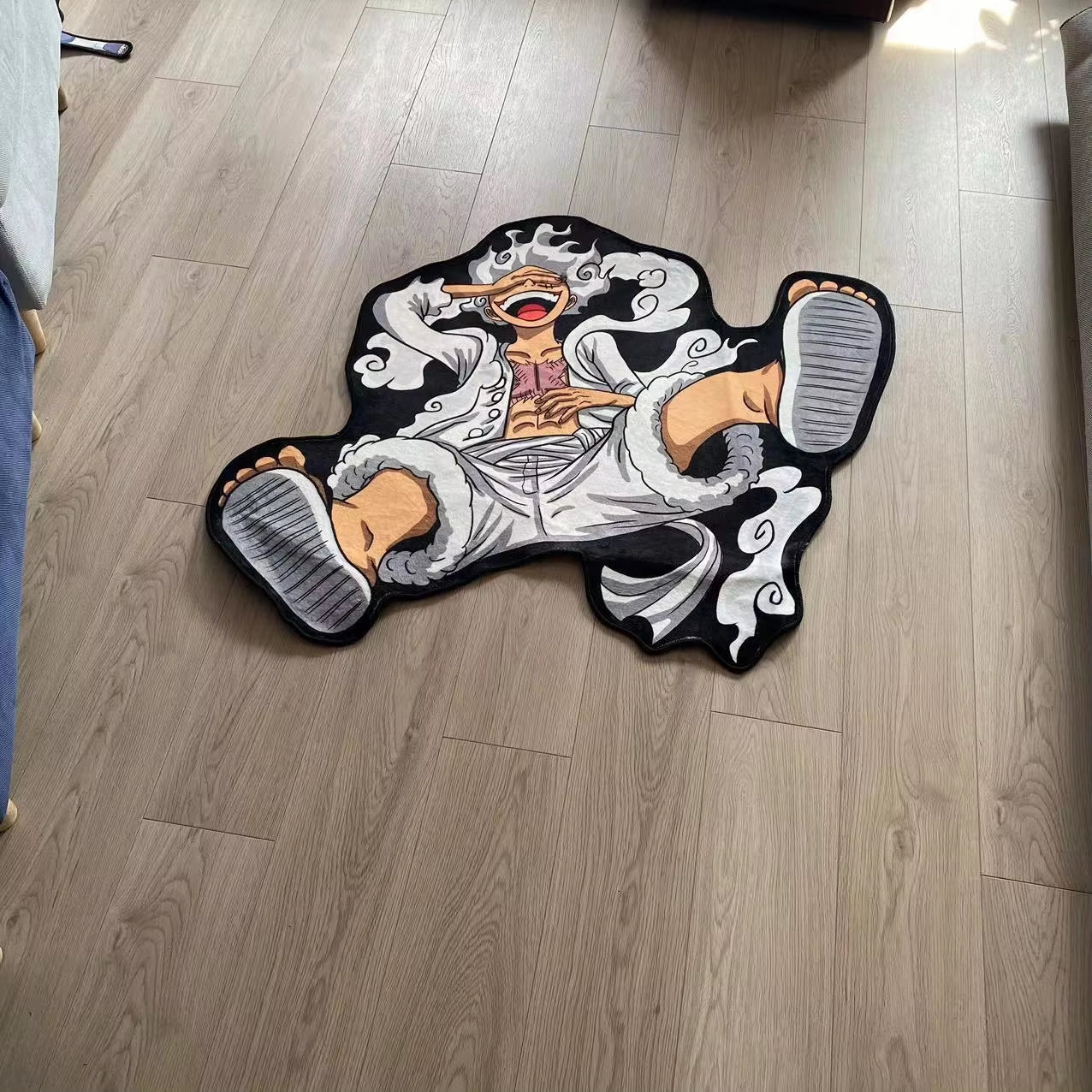 One PIECE Luffy Gear 5 Shaped Anime Room Manga Cartoon Irregular Rug Home Decoration Carpets Non-Slip Mat for Sofa Living Room