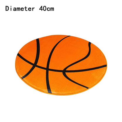 Ultra Soft Indoor Modern Area Rugs round Football Basketball Pattern Pad Computer Chair Mat Carpet Rug Home Decor for Bedroom