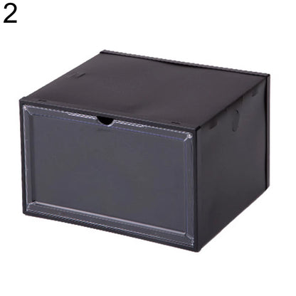 Foldable Transparent Shoes Box Plastic Storage Shoes Organizers Drawer Case Shelf Stackable Shoes Cabinet Display Boxes Shoebox